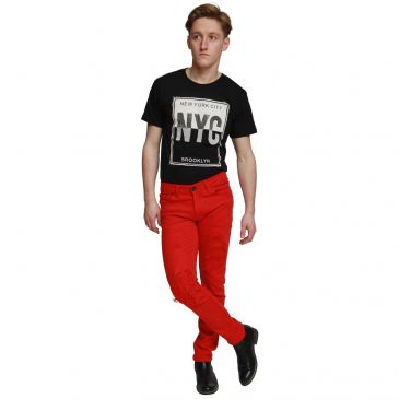 mens-red-denim-king-slim-fit-ripped-distressed-stretchy-casual-biker-denim-jean